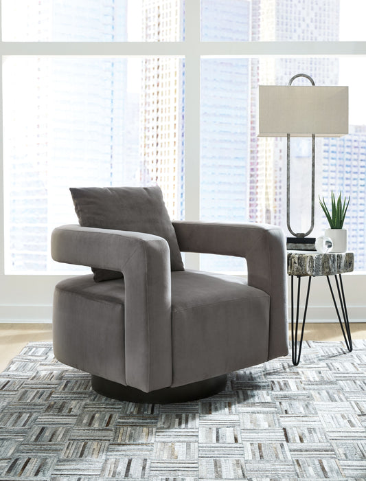 Alcoma - Otter - Swivel Accent Chair - Simple Home Plus