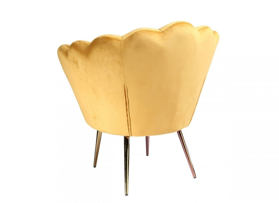 Modern Seashell Accent Chair - Golden