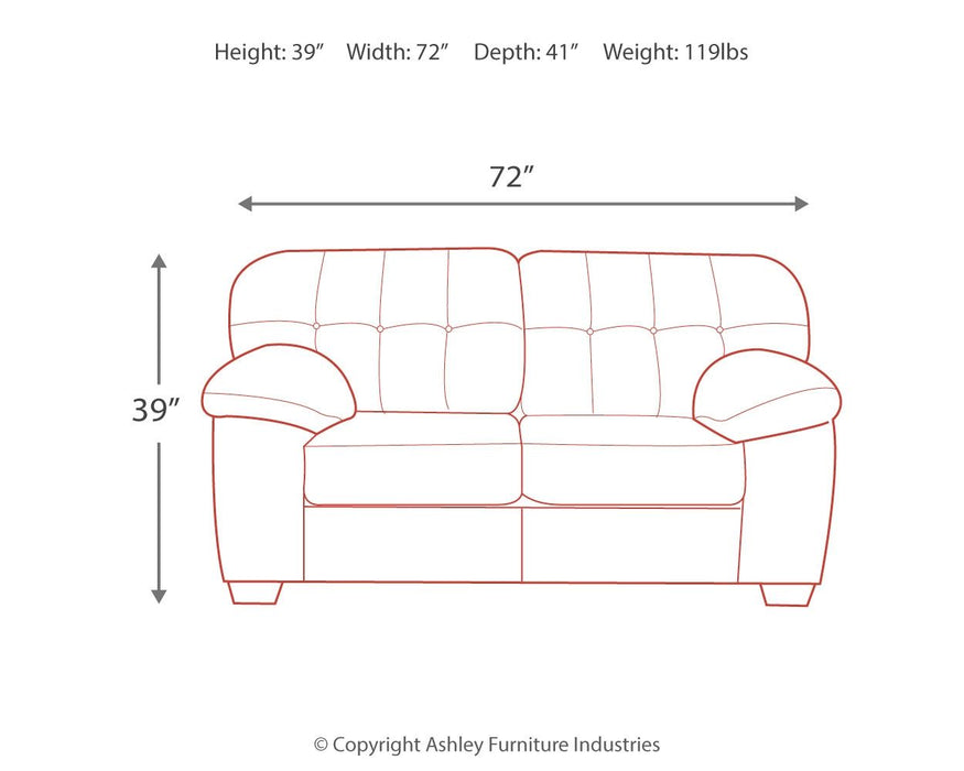 Accrington - Stationary Loveseat - Simple Home Plus