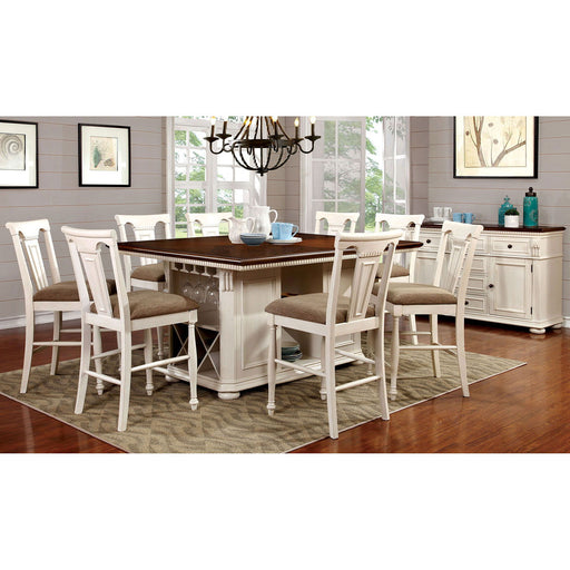 Sabrina - Counter Height Table - Off-White / Cherry - Simple Home Plus