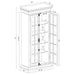 Toni - 2-Door Tall Cabinet - Antique White - Simple Home Plus