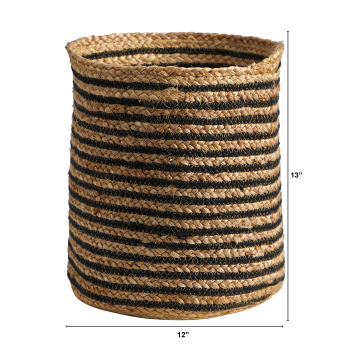 13.5" Handmade Natural Jute Basket