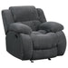 Weissman - Upholstered Glider Recliner - Charcoal - Simple Home Plus