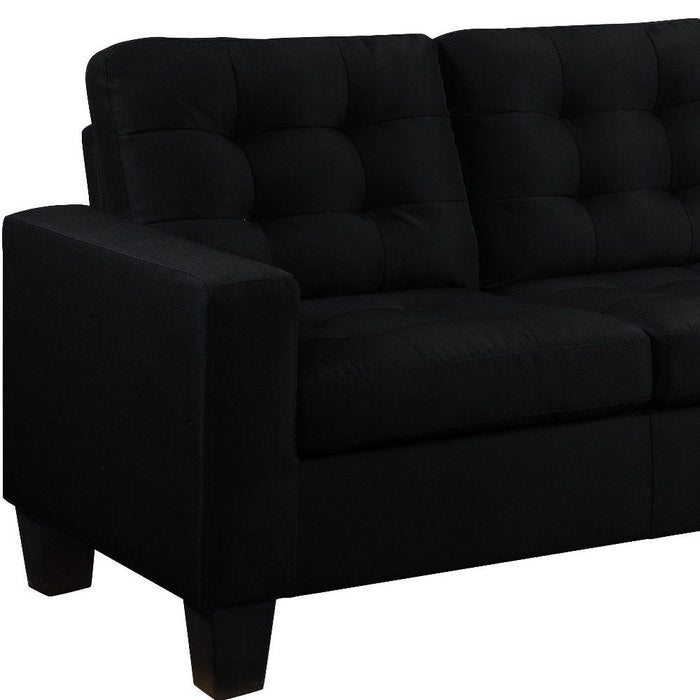 Linen Sofa - Black