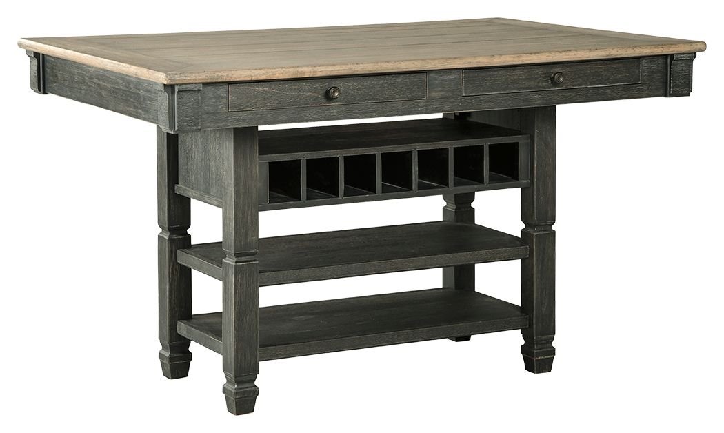 Tyler - Black / Gray - Rectangular Dining Room Counter Table - Simple Home Plus