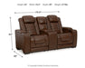 Backtrack - Chocolate - Pwr Rec Loveseat/Con/Adj Hdrst - Simple Home Plus