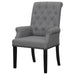 Alana - Upholstered Tufted Arm Chair With Nailhead Trim - Gray / Rustic Espresso - Simple Home Plus