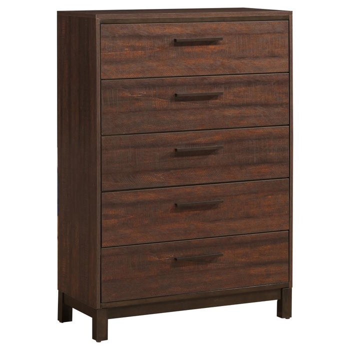 Edmonton - 5-Drawer Chest - Rustic Tobacco - Simple Home Plus