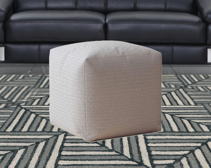 Cotton Pouf Cover - Gray