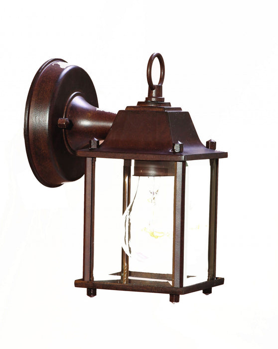 Hanging Glass Lantern Wall Light - Dark Brown