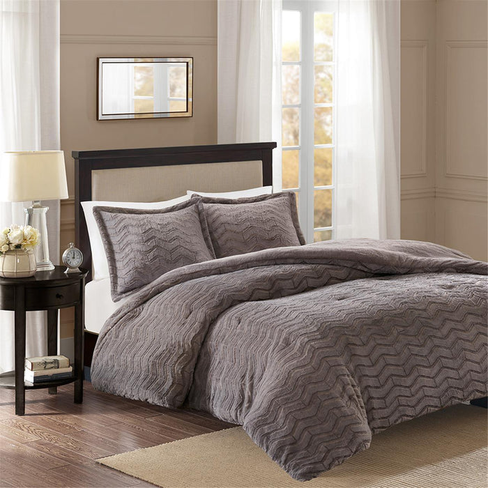 Sloan - Down Alternative Comforter Mini Set - Gray