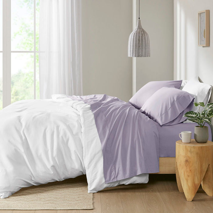 Peached Percale Sheet Set - Purple