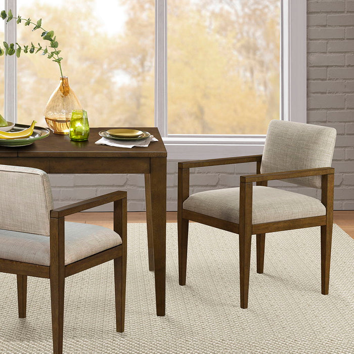 Benson - Upholstered Dining Chairs With Arms (Set of 2) - Beige