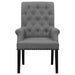 Alana - Upholstered Tufted Arm Chair With Nailhead Trim - Gray / Rustic Espresso - Simple Home Plus