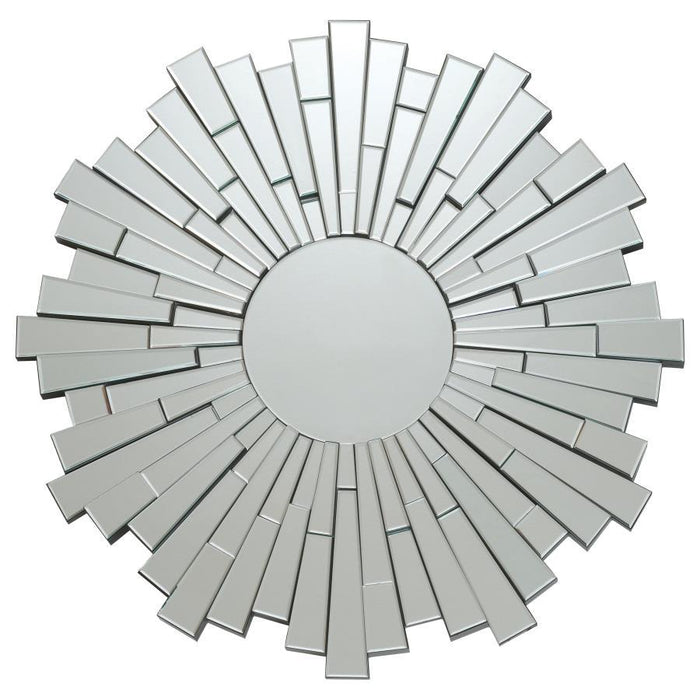 Danika - Sunburst Circular Mirror - Silver - Simple Home Plus