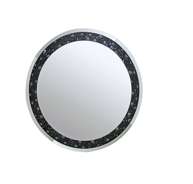 39" Round Accent Mirror - Black