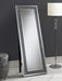 Carisi - Rectangular Standing Mirror With LED Lighting - Silver - Simple Home Plus