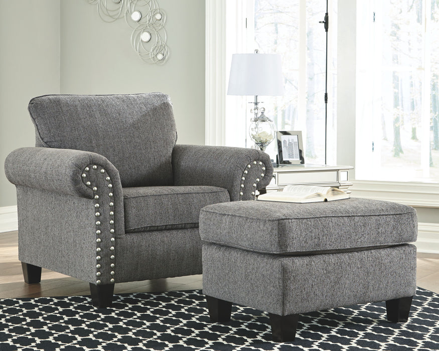 Agleno - Charcoal - Ottoman - Simple Home Plus