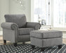 Agleno - Charcoal - Ottoman - Simple Home Plus