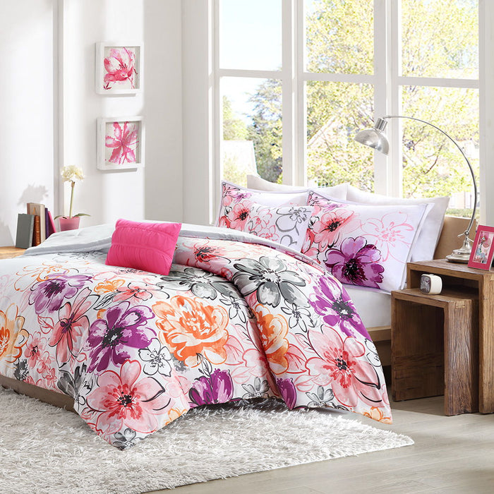 Olivia - King Comforter Set - Pink