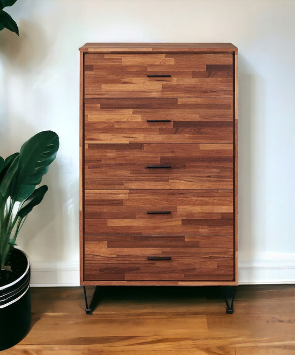 Five Drawer Dresser - Brown