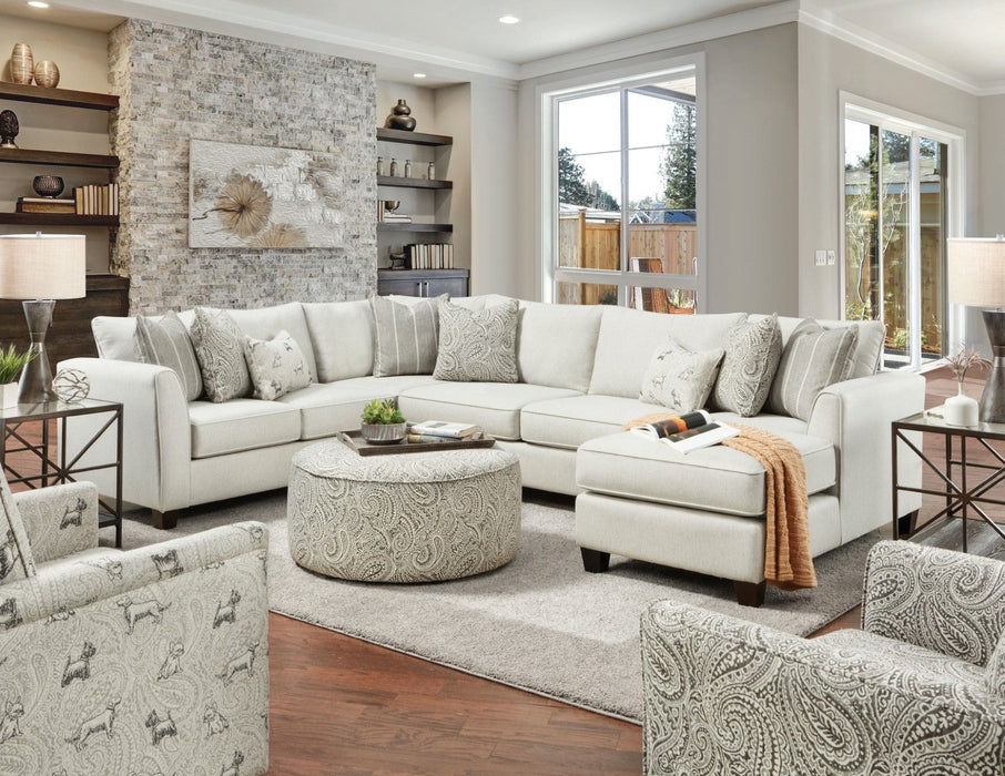 Pocklington - Sectional - Ivory - Simple Home Plus