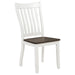 Kingman - Slat Back Dining Chairs (Set of 2) - Espresso And White - Simple Home Plus