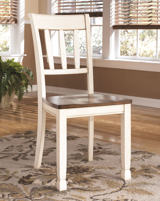 Whitesburg - Brown / Cottage White - Dining Room Side Chair (Set of 2) - Simple Home Plus