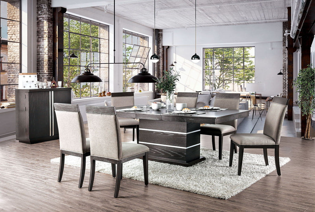 Modoc - Dining Table - Espresso / Beige - Simple Home Plus