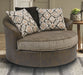 Abalone - Chocolate - Oversized Swivel Accent Chair - Simple Home Plus