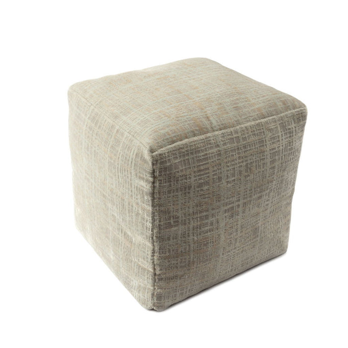 Polyester Blend Ottoman - Beige