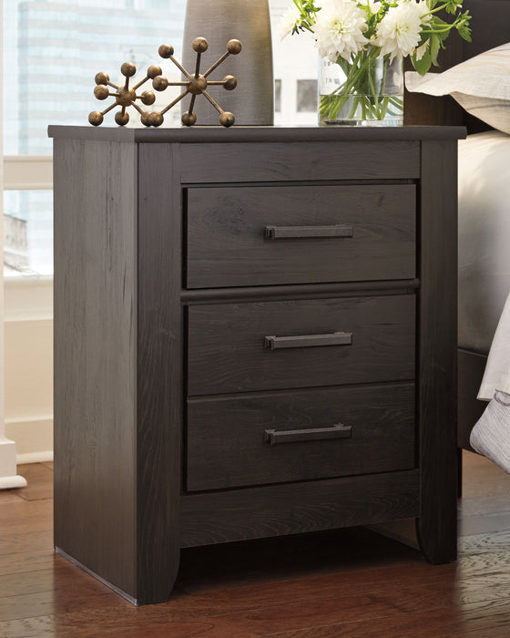 Brinxton - Charcoal - Two Drawer Night Stand - Simple Home Plus