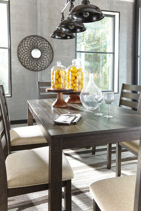 Rokane - Brown - Dining Room Table Set (Set of 7) - Simple Home Plus