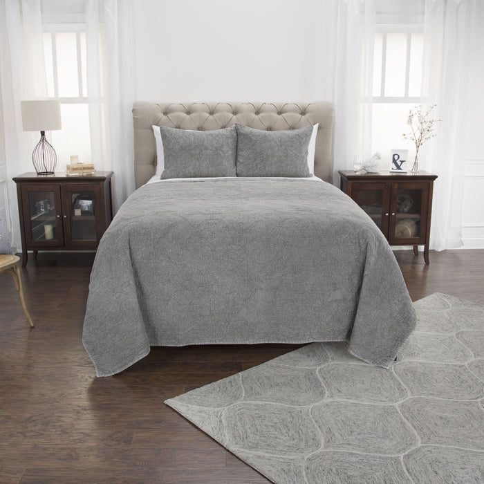 King Cotton 300 Thread Count Machine Washable Down Alternative Comforter - Gray