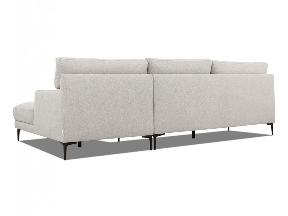 Contemporary Squared Edge Right Facing Sectional Sofa - Dove Gray