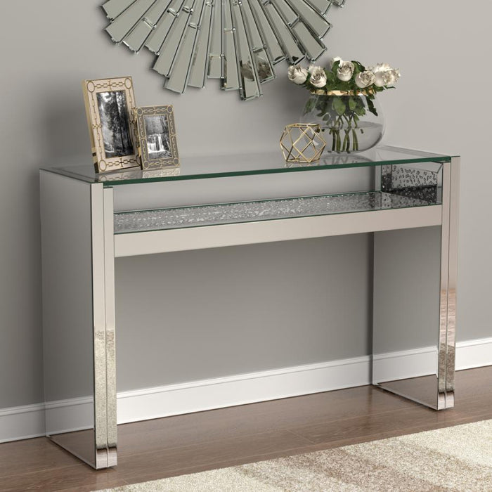 Edna - 1-Shelf Console Table - Silver - Simple Home Plus