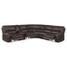 Brunson - 3 Piece Upholstered Motion Sectional - Brown - Simple Home Plus