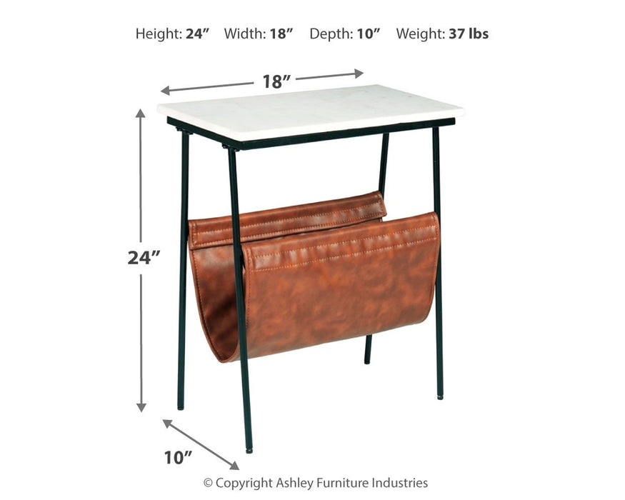 Etanbury - Brown / Black/white - Accent Table - Simple Home Plus