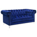 Bleker - Tufted Tuxedo Arm Loveseat - Blue - Simple Home Plus