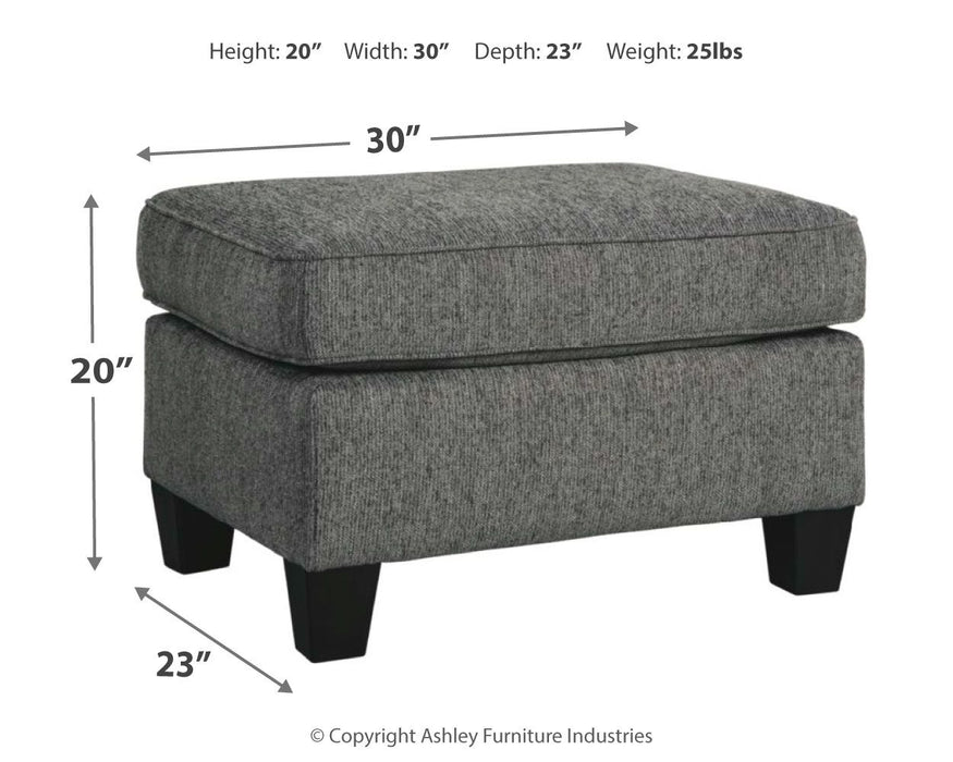 Agleno - Charcoal - Ottoman - Simple Home Plus