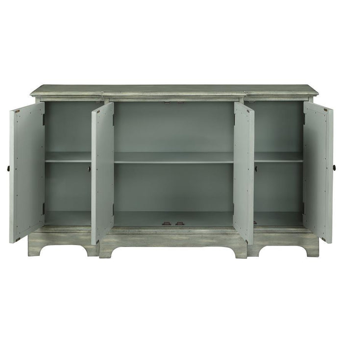 Erigeron - 4-Door Accent Cabinet - Gray - Simple Home Plus