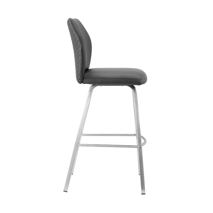 Bar Height Bar Chair - Gray / Silver