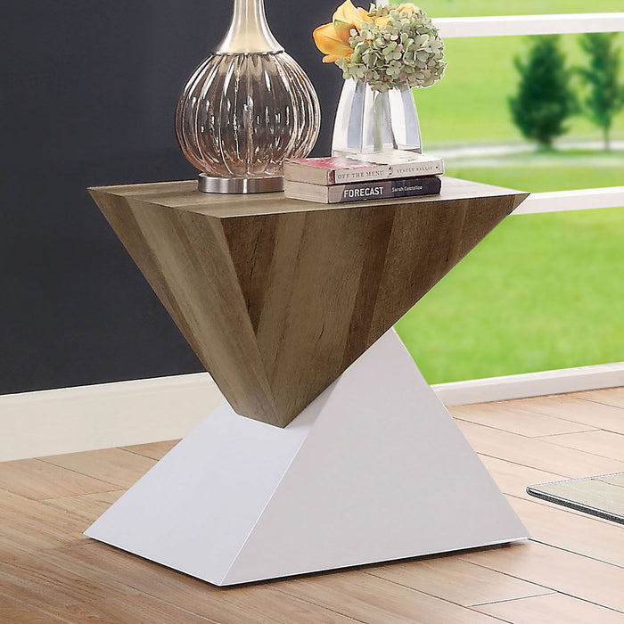 Bima - End Table - White / Natural Tone - Simple Home Plus