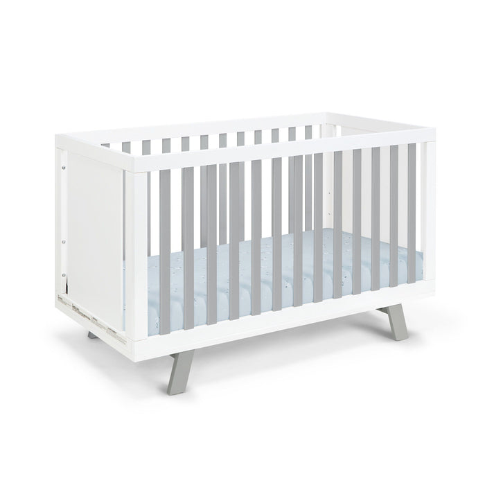 Wood Standard Three In One Convertible Crib - Gray / White