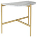 Wynora - White / Gold - Chair Side End Table - Simple Home Plus