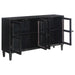 Sylvia - 4-Door Accent Cabinet - Black - Simple Home Plus