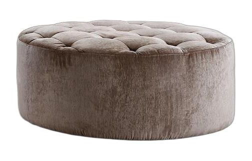 Velvet Footstool Ottoman - Purple