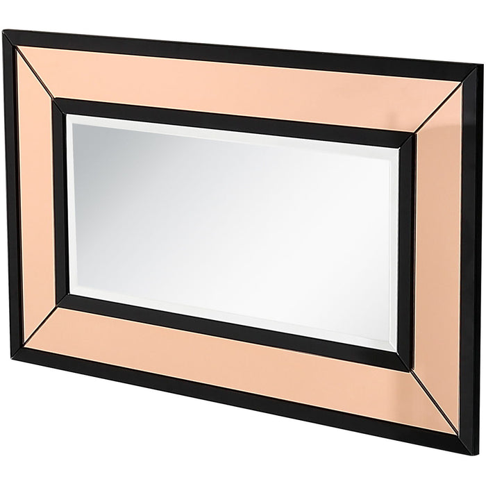 26" Wood Framed Accent Mirror - Rose Gold