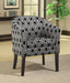 Jansen - Hexagon Patterned Accent Chair - Gray And Black - Simple Home Plus