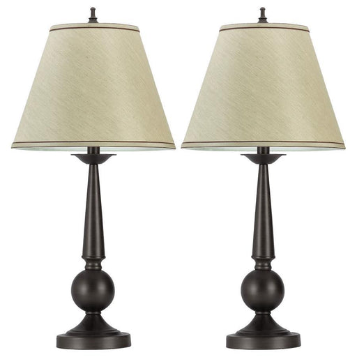 Ochanko - Cone Shade Table Lamps (Set of 2) - Bronze And Beige - Simple Home Plus